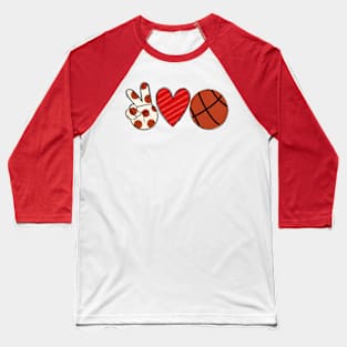 Peace Love Basketball Baseball T-Shirt